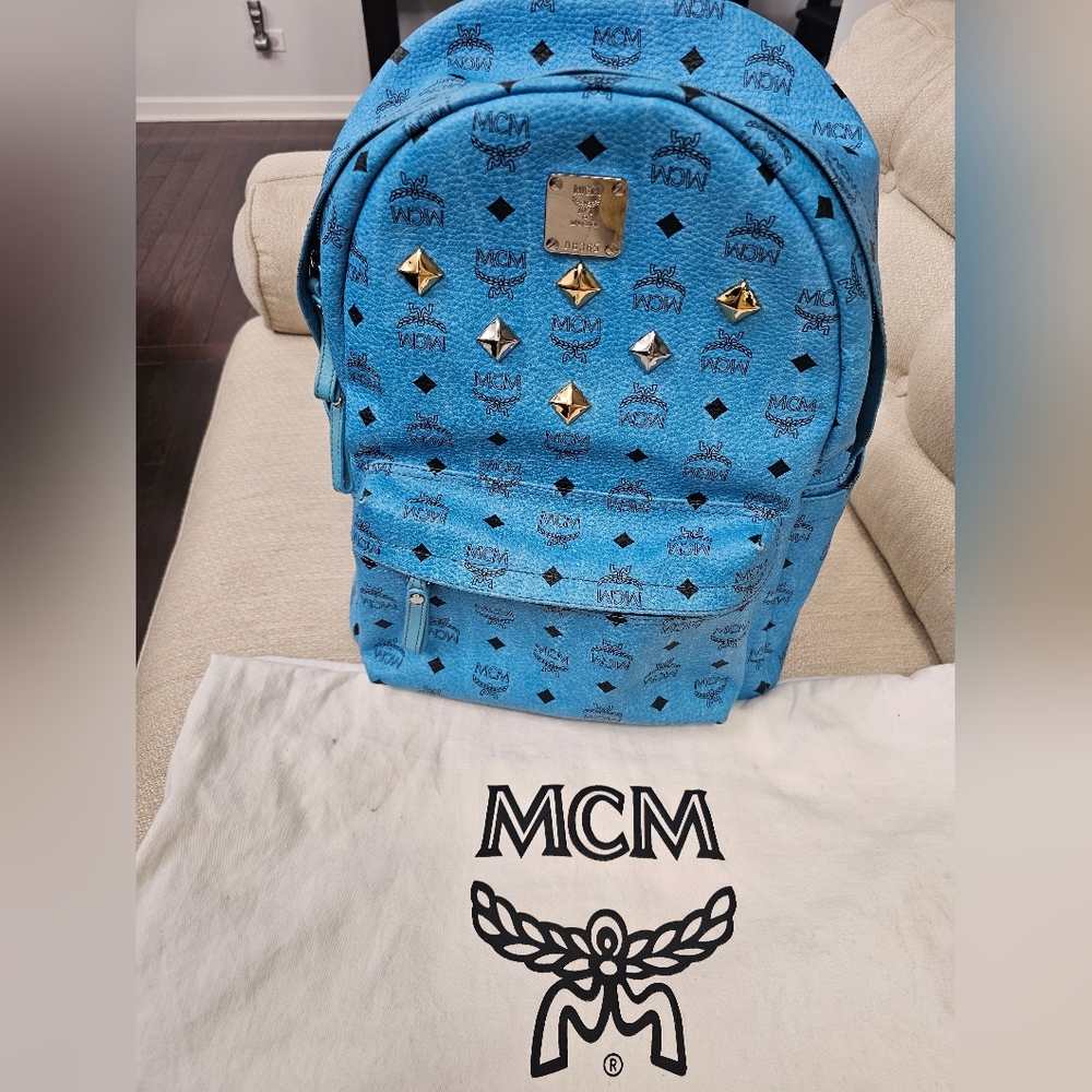 Authentic MCM Backpack Blue